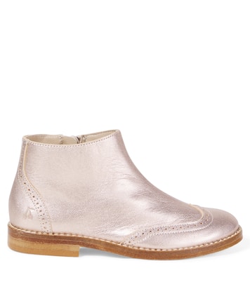 Jannete metallic leather ankle boots | Bonpoint