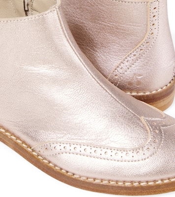 Jannete metallic leather ankle boots | Bonpoint