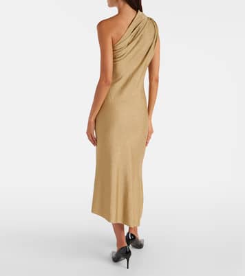 Coast one-shoulder lamé midi dress | Khaite