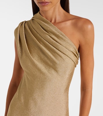 Coast one-shoulder lamé midi dress | Khaite