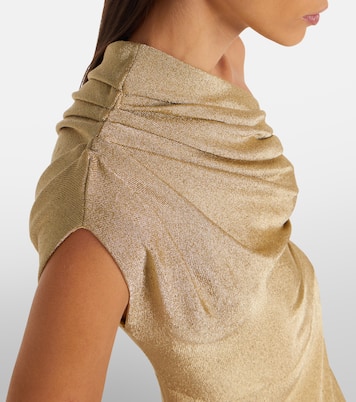 Coast one-shoulder lamé midi dress | Khaite