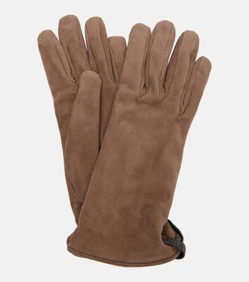 Monili suede gloves | Brunello Cucinelli