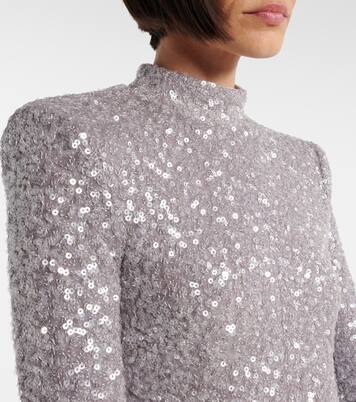 Robe midi asymétrique à sequins | Rotate
