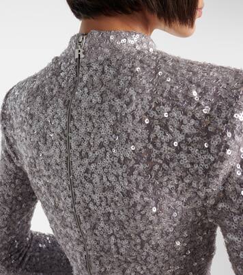 Robe midi asymétrique à sequins | Rotate