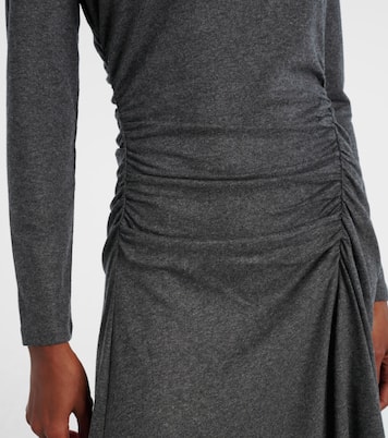 Theodora ruched wool-blend midi dress | Veronica Beard