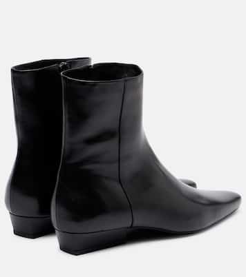 Wally Flat leather ankle boots | Staud