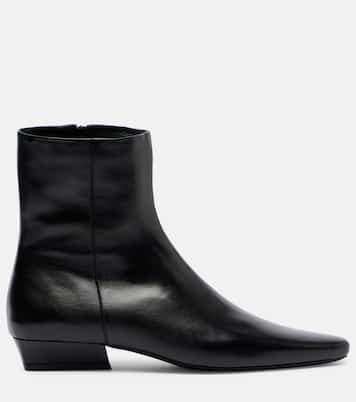 Wally Flat leather ankle boots | Staud