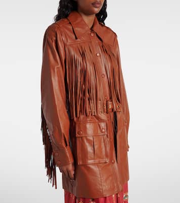 Fringed leather jacket | Farm Rio