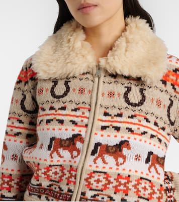 Cárdigan de lana virgen en intarsia | Stella McCartney