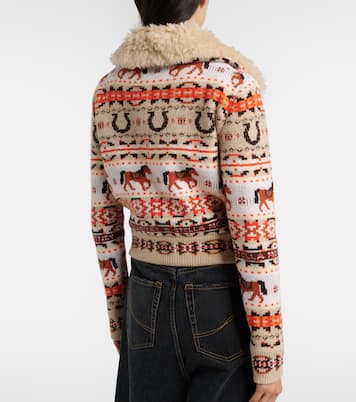 Cárdigan de lana virgen en intarsia | Stella McCartney