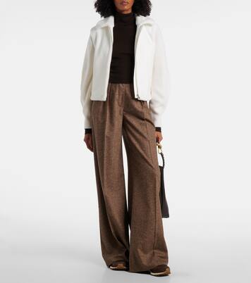 Valentina suede-trimmed leather sneakers | Veronica Beard