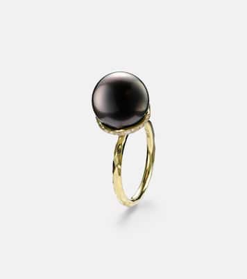 Orb 18kt gold ring with pearl and diamonds | Octavia Elizabeth