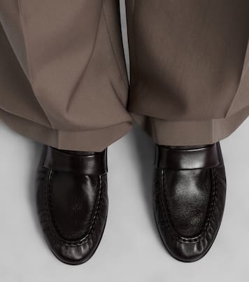 Leather penny loafers | The Row