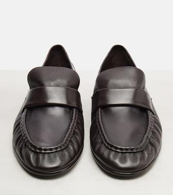Leather penny loafers | The Row