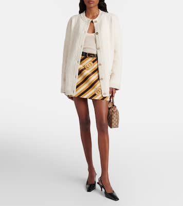 Wool-blend lamé bouclé cardigan  | Gucci