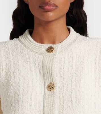 Wool-blend lamé bouclé cardigan  | Gucci