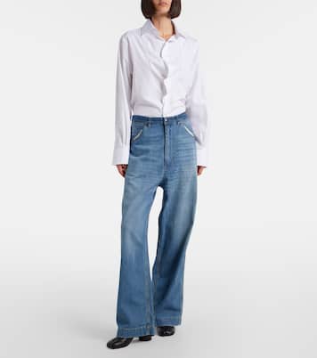 Distressed wide-leg jeans | Maison Margiela