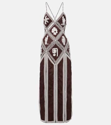 x Laurence Leenaert فستان طويل من الرامي Leandra  | Alémais