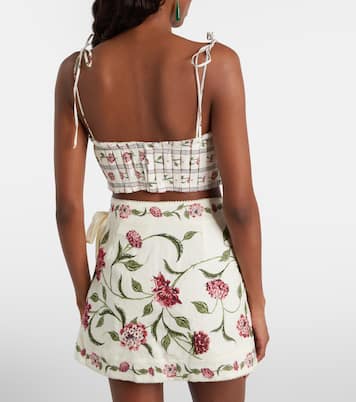 Top Morgina en lin à fleurs | Agua by Agua Bendita