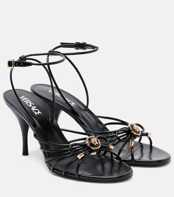 Leather slingback sandals | Versace