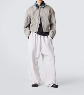 Leather-trimmed denim jacket | Acne Studios