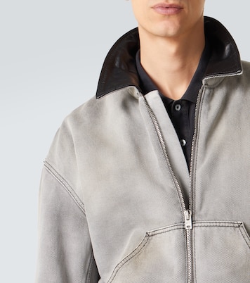 Leather-trimmed denim jacket | Acne Studios