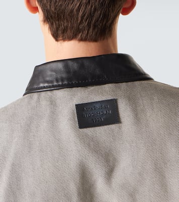 Leather-trimmed denim jacket | Acne Studios