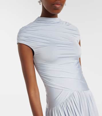 Draped midi dress | Self-Portrait