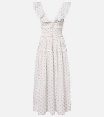Vestido midi Sorina de algodón floral | Dôen
