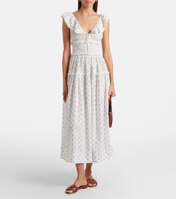 Vestido midi Sorina de algodón floral | Dôen