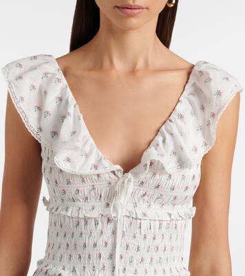 Vestido midi Sorina de algodón floral | Dôen
