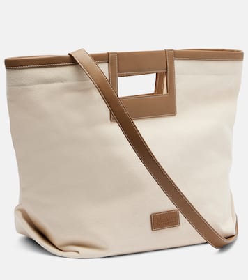 Ecru Small canvas tote bag | Max Mara