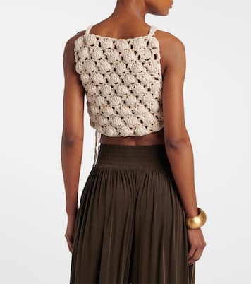 Crochet cotton crop top | Balmain