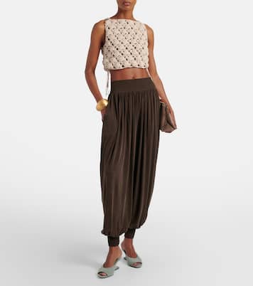 Crochet cotton crop top | Balmain