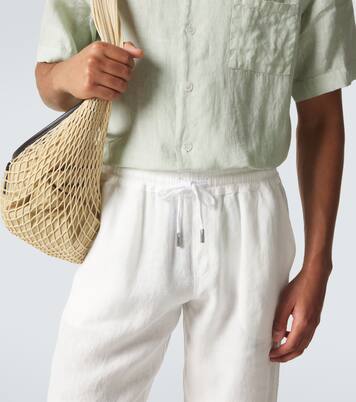 Linen straight pants | Thom Sweeney