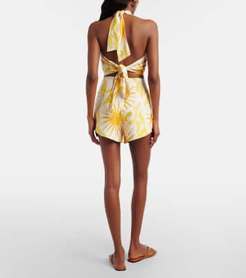 Bahamas printed linen shorts | Cala de la Cruz