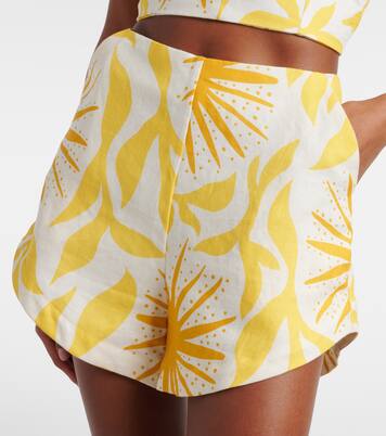 Bahamas printed linen shorts | Cala de la Cruz