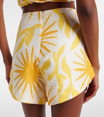 Bahamas printed linen shorts | Cala de la Cruz