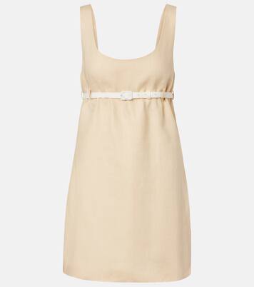 Pamela belted linen minidress | Posse