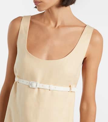 Pamela belted linen minidress | Posse