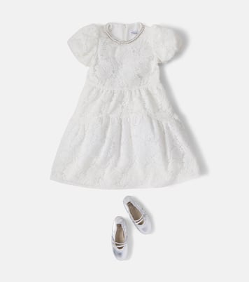 Embellished lace dress | Self-Portrait Kids