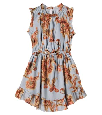 Aster floral ruffled cotton dress | Zimmermann Kids