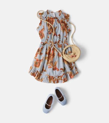Aster floral ruffled cotton dress | Zimmermann Kids