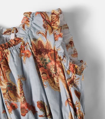 Aster floral ruffled cotton dress | Zimmermann Kids