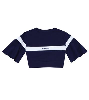 Sweat-shirt en coton mélangé à ornements | Monnalisa