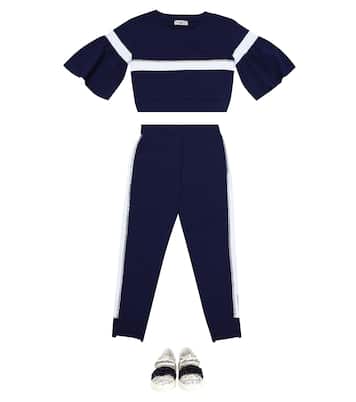 Sweat-shirt en coton mélangé à ornements | Monnalisa