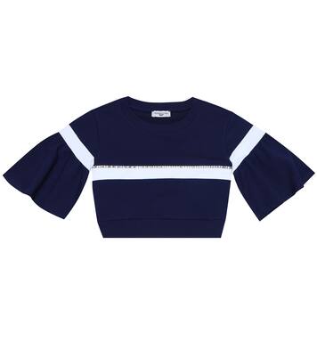 Sweat-shirt en coton mélangé à ornements | Monnalisa