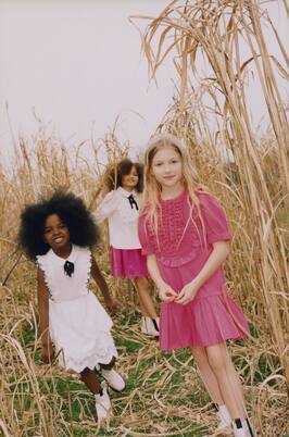 Robe en coton et dentelle | Self-Portrait Kids