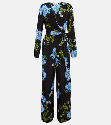Gulio printed crêpe de chine jumpsuit | Diane von Furstenberg