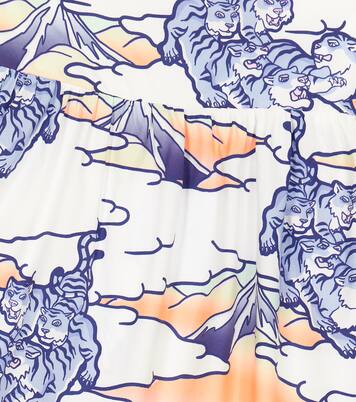 Printed cotton poplin dress | Kenzo Kids